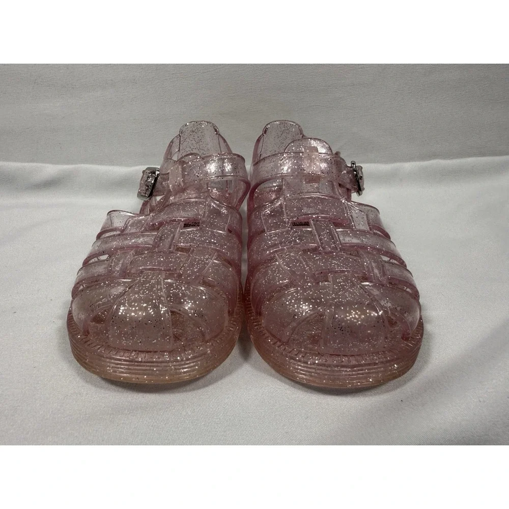 GAP Girls Toddler Pink Glitter Jelly Fisherman Sandals Size 7
